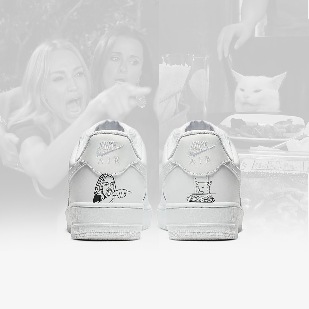 Woman Yelling At Cat Sneaker
